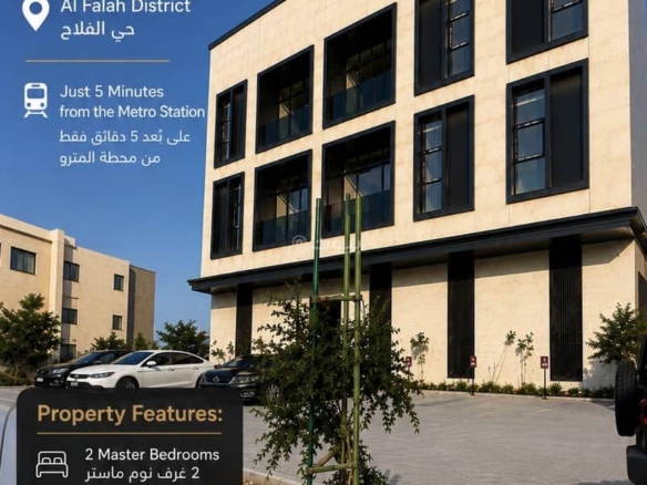 شقة | 2 غرف | 99 م² | الفلاح، الرياض