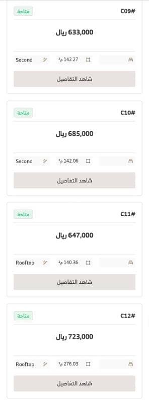 شقة للبيع في Al Murjan، الرياض مساحة 100 م²