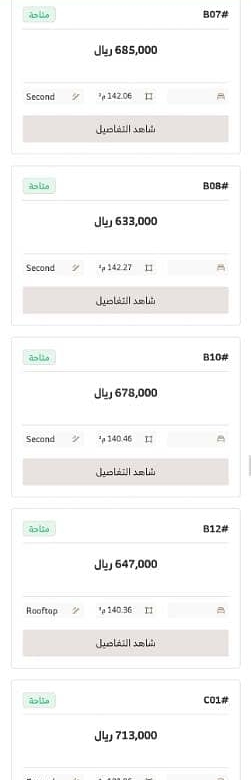 شقة للبيع في Al Murjan، الرياض مساحة 100 م²