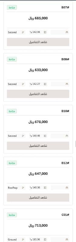 شقة للبيع في Al Murjan، الرياض مساحة 100 م²